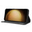 Retro Texture Phone Case for Samsung Galaxy S23, PU Leather Stand Wallet Cellphone Cover - Black - 3