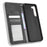 Retro Texture Phone Case for Samsung Galaxy S23, PU Leather Stand Wallet Cellphone Cover - Black - 4
