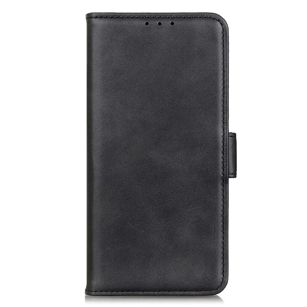For OnePlus 11 5G Phone Cover Magnetic Wallet Foldable Stand Anti-dust Cowhide Texture PU Leather Case - Black - 6