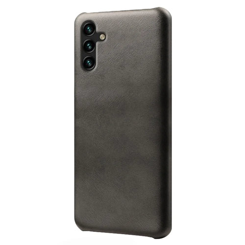 Calf Textured Phone Cover for Samsung Galaxy A34 5G, Anti-scratch PU Leather Coated PC Mobile Phone Case - Black - 1