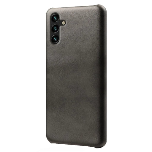 Calf Textured Phone Cover for Samsung Galaxy A34 5G, Anti-scratch PU Leather Coated PC Mobile Phone Case - Black - 1
