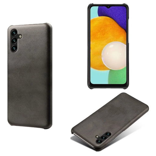 Calf Textured Phone Cover for Samsung Galaxy A34 5G, Anti-scratch PU Leather Coated PC Mobile Phone Case - Black - 2