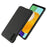 Solid Color Cloth Texture Phone Back Cover For Samsung Galaxy A34 5G, Hard PC+Cloth Protective Phone Case - Black - 2