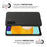 Solid Color Cloth Texture Phone Back Cover For Samsung Galaxy A34 5G, Hard PC+Cloth Protective Phone Case - Black - 5