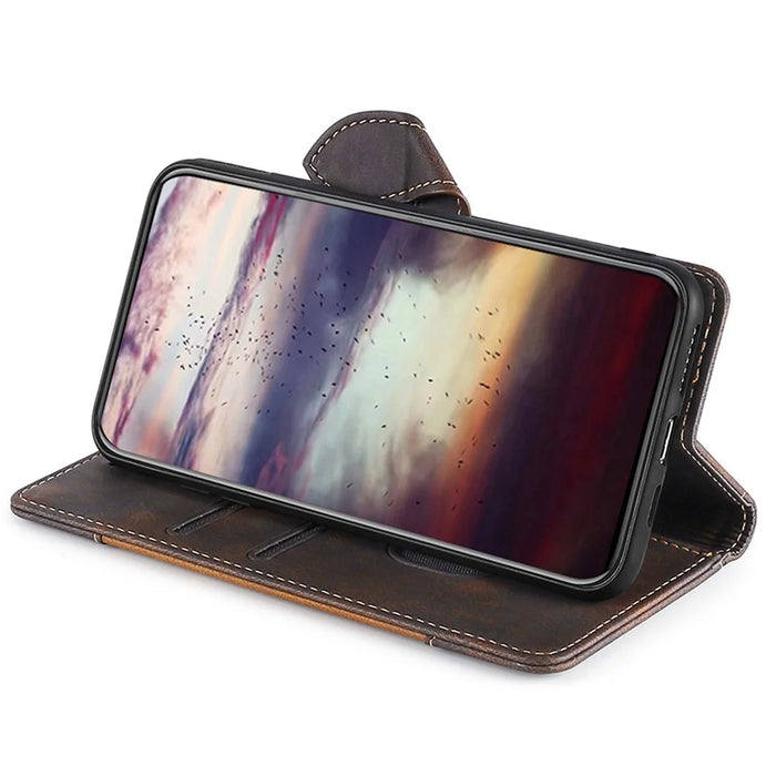 Shockproof Cell Phone Cover for OnePlus 11 5G, Straw Hat Pattern Stand Wallet Anti-scratch Mobile Phone Case - Brown - 3