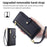 Shockproof Phone Case for OnePlus 11 5G, Zipper Pocket Card Slots Flip Leather Phone Cover with Straps - Black - 7