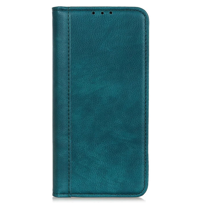 For OnePlus 11 5G Split Leather Stand Phone Case Litchi Texture Wallet Protection Cover - Green - 7