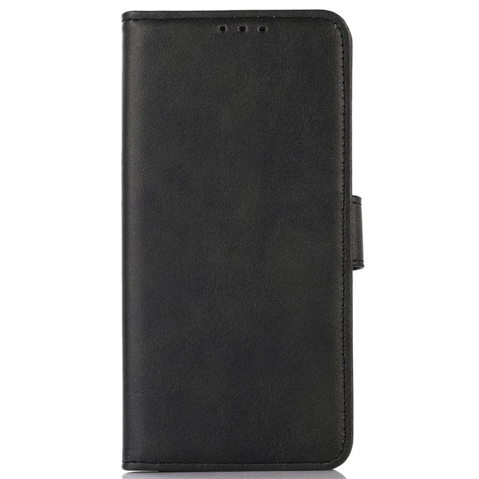 For OnePlus 11 5G Cowhide Texture PU Leather Stand Case Anti-drop Phone Wallet Cover - Black - 7
