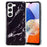 For Samsung Galaxy A14 5G / 4G IMD Marble Pattern TPU Case Drop Resistant Back Protector Phone Cover - Black - 1