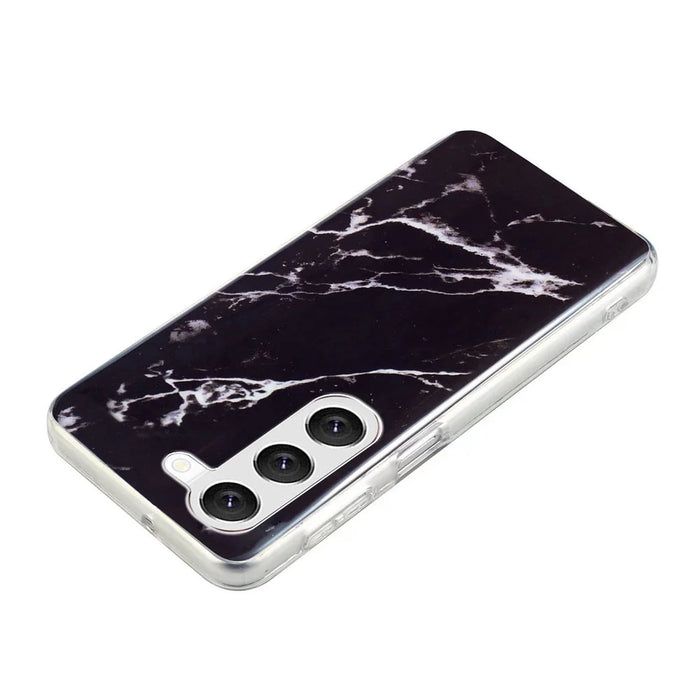 For Samsung Galaxy A14 5G / 4G IMD Marble Pattern TPU Case Drop Resistant Back Protector Phone Cover - Black - 6