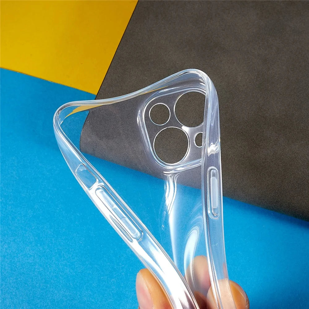 For iPhone 14 Plus Super Slim Phone Protective Cover Transparent TPU Case with Precise Lens Cutout - 5