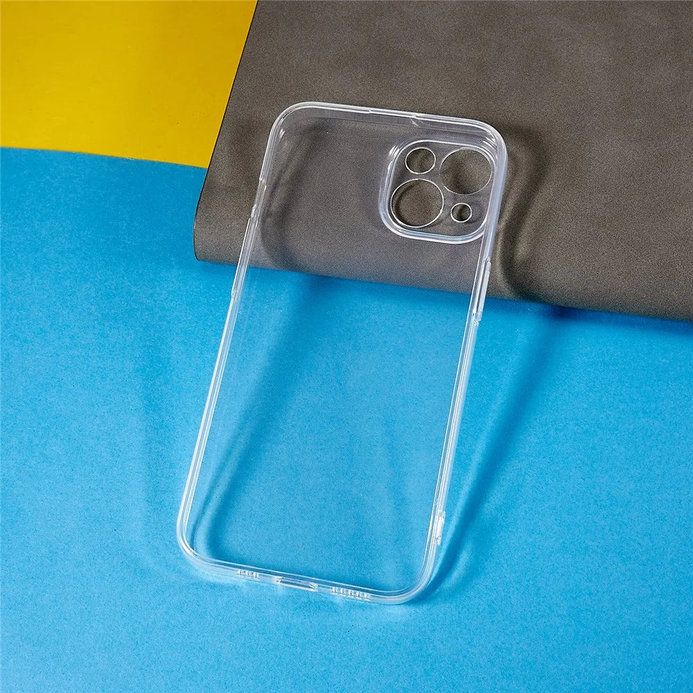 For iPhone 14 Phone Protective Back Cover Ultra Thin Transparent Soft TPU Case with Precise Lens Cutout - 4
