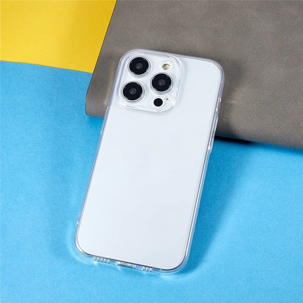 For iPhone 14 Pro Precise Lens Cutout Back Cover Ultra Thin Soft TPU Transparent Phone Case - 6