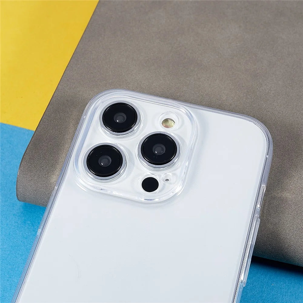 For iPhone 14 Pro Precise Lens Cutout Back Cover Ultra Thin Soft TPU Transparent Phone Case - 7