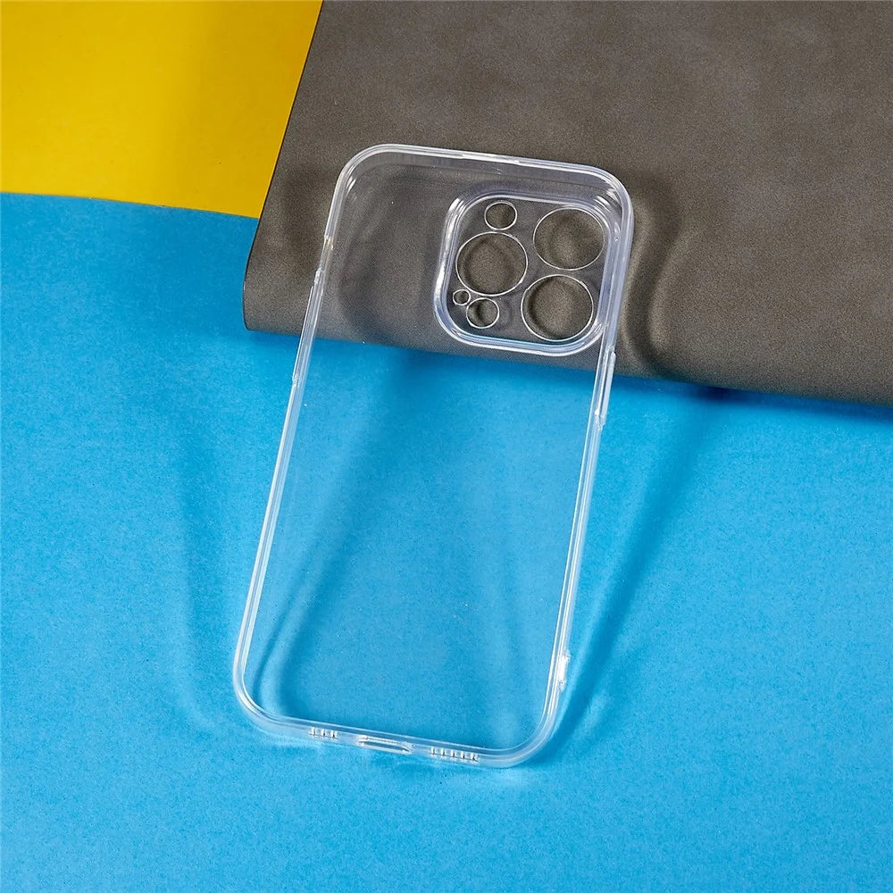 For iPhone 14 Pro Max Precise Lens Cutout Transparent Drop-proof Cover Mobile Phone Slim TPU Case - 4