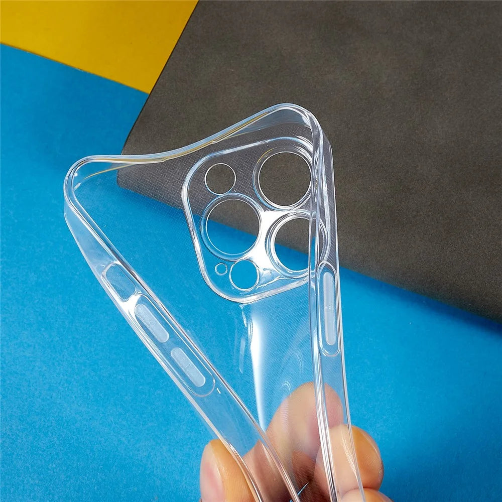 For iPhone 13 Pro 6.1 inch Clear TPU Cover Precise Lens Cutout Ultra Thin Anti-scratch Cell Phone Case - 5