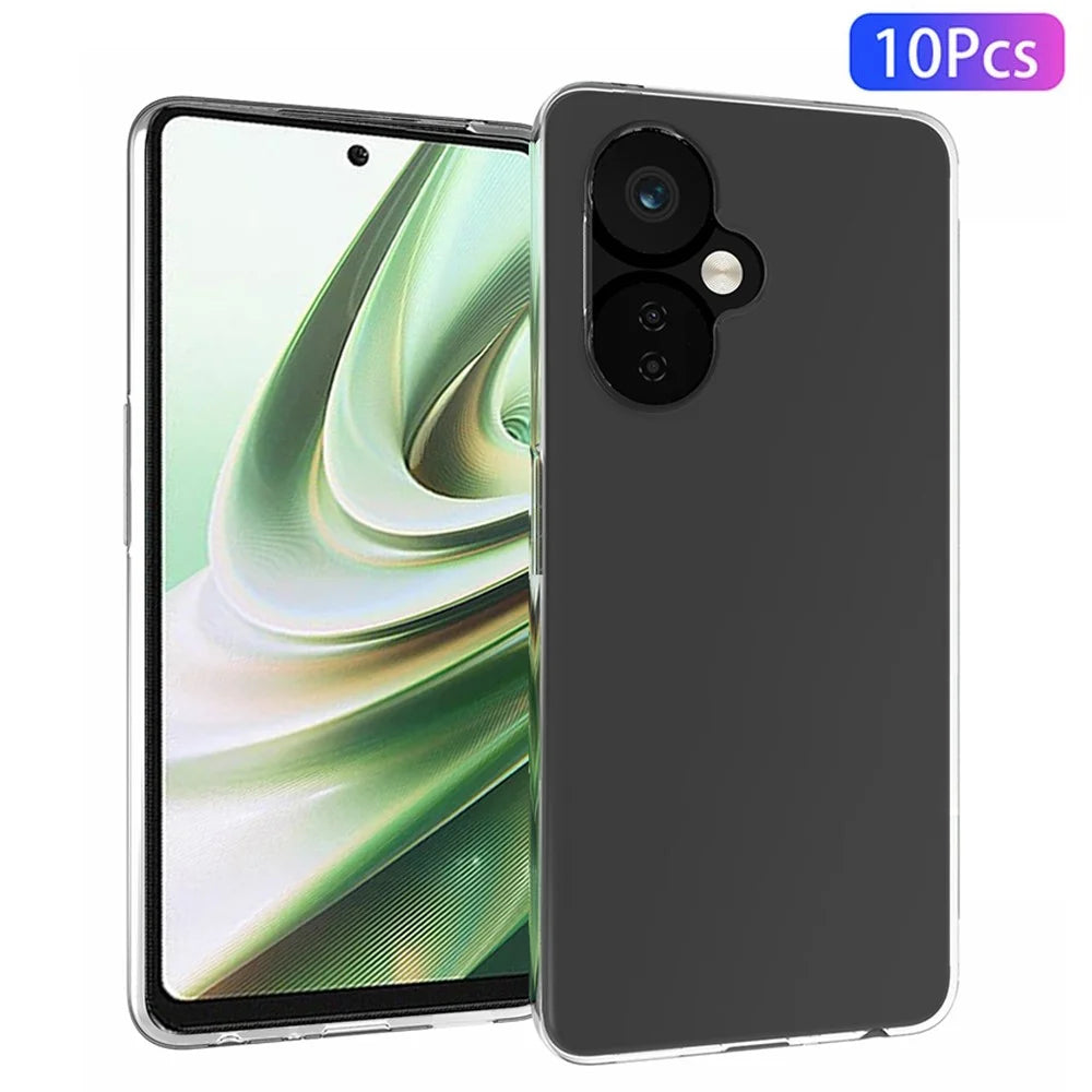 10Pcs  /  Pack TPU Phone Case for OnePlus Nord CE 3 Lite 5G / Nord N30 5G Anti-drop Inner Watermark-Free Transparent Phone Cover - 1