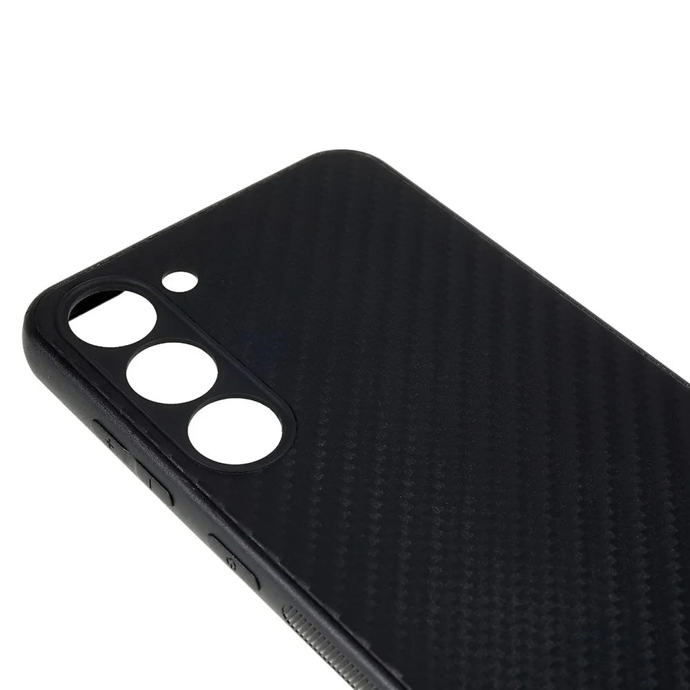 For Samsung Galaxy S23 Anti-slip Carbon Fiber Back Case Soft TPU Protective Phone Cover - 7
