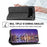 Phone Wallet Case for Google Pixel 7a, Imprinted Rhombus Pattern Calf Texture PU Leather Stand Phone Cover - Black - 4