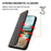 Phone Wallet Case for Google Pixel 7a, Imprinted Rhombus Pattern Calf Texture PU Leather Stand Phone Cover - Black - 5