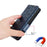 For ZTE nubia Red Magic 8 Pro 5G / Magic 8 Pro+ 5G Phone Case PU Leather Imprinted Triangle Pattern Stand Phone Cover with Wallet - Blue - 4
