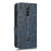 For ZTE nubia Red Magic 8 Pro 5G / Magic 8 Pro+ 5G Phone Case PU Leather Imprinted Triangle Pattern Stand Phone Cover with Wallet - Blue - 6