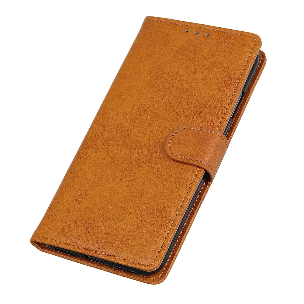 Wallet Phone Case for OnePlus Nord CE 3 Lite 5G / Nord N30 5G Anti-Drop Cell Phone Case PU Leather Flip Cover with Stand - Brown - 5