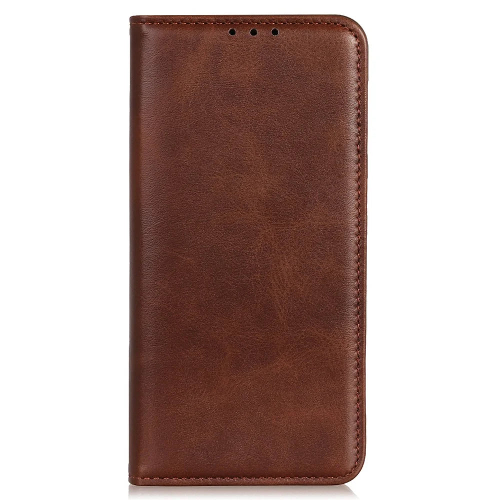 Magnetic Closing Phone Case for OnePlus Nord CE 3 Lite 5G / Nord N30 5G Split Leather Folio Flip Cover with Wallet - Coffee - 7