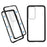 For Samsung Galaxy S23+ Full Body Case Magnetic Tempered Glass Double-Sided Phone Case - Black - 1