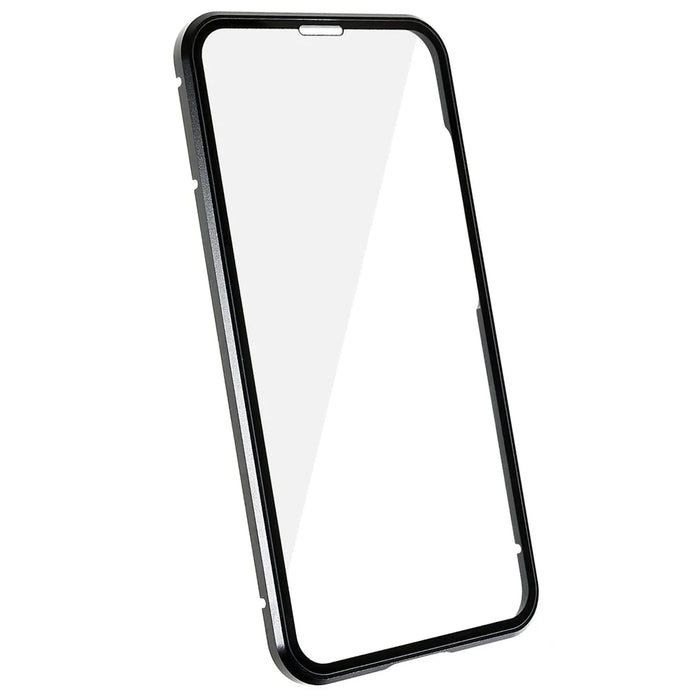 For Samsung Galaxy S23+ Full Body Case Magnetic Tempered Glass Double-Sided Phone Case - Black - 7