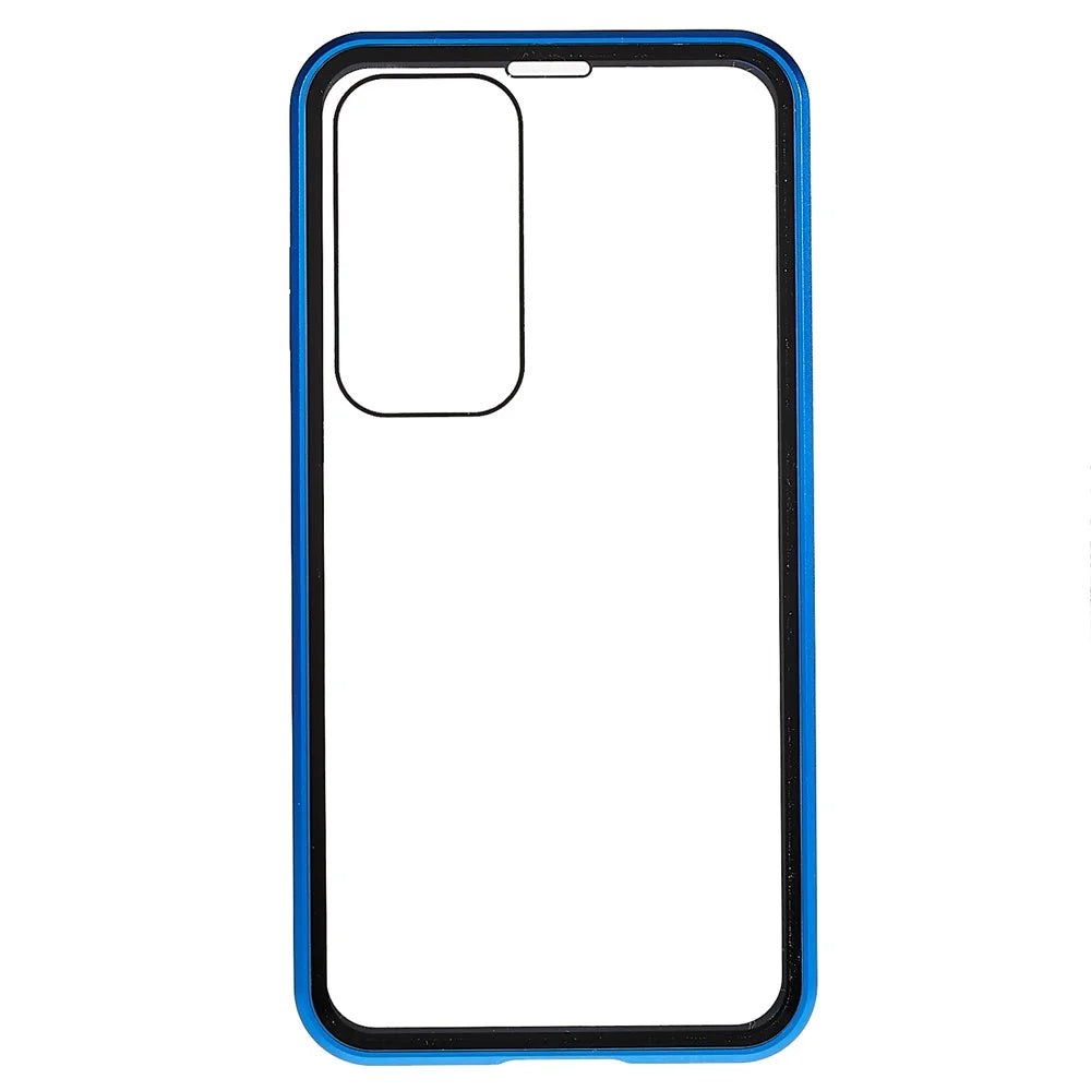 For Samsung Galaxy S23 Full Body Case Magnetic Tempered Glass Double-Sided Phone Case - Blue - 2