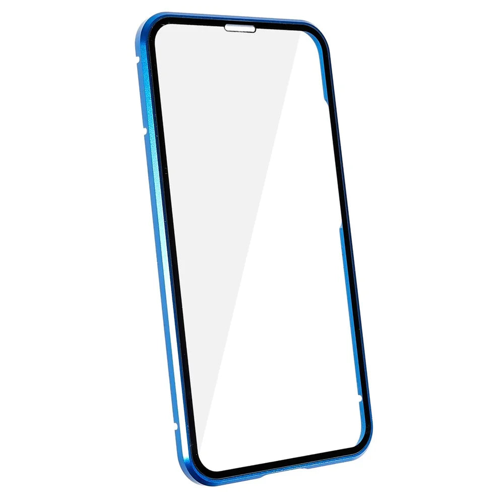 For Samsung Galaxy S23 Full Body Case Magnetic Tempered Glass Double-Sided Phone Case - Blue - 7