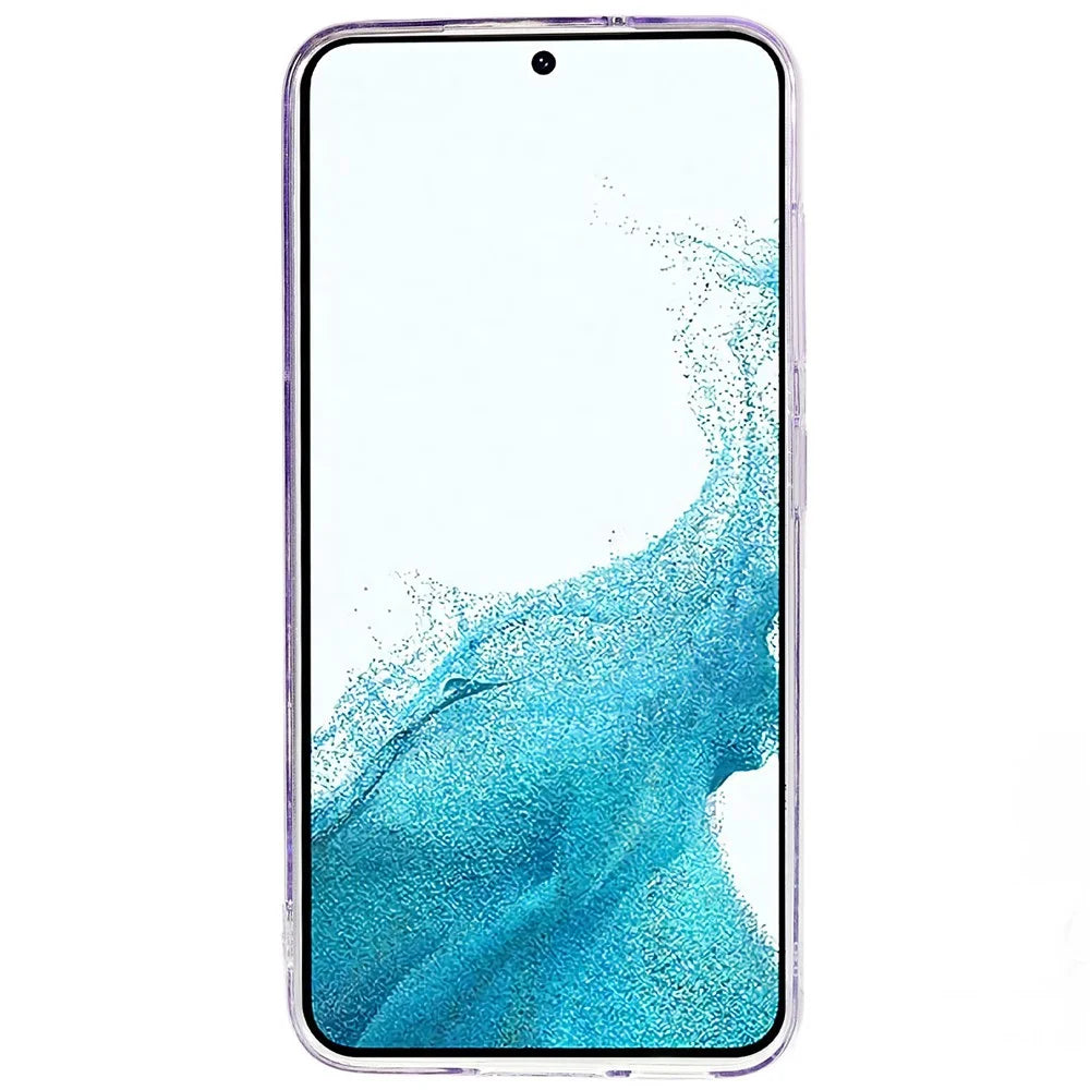 For Samsung Galaxy S22+ 5G Starry Sky Sparkle Epoxy Phone Case Shockproof Soft TPU Protective Back Cover - Purple - 2