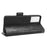 For TCL 40 SE Dustproof Cell Phone Case PU Leather Imprinted Triangle Pattern Stand Phone Cover Wallet - Black - 3