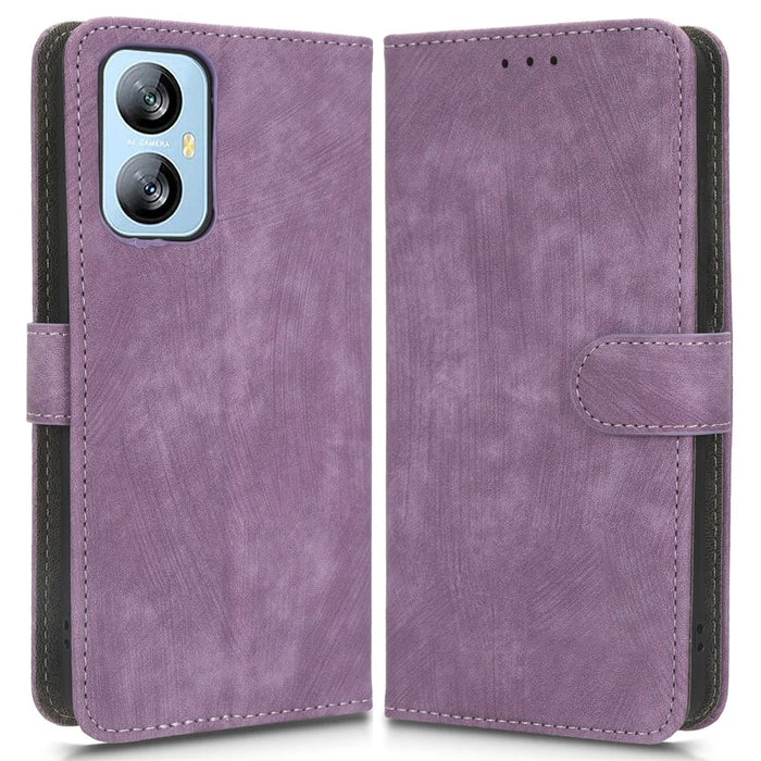 For Blackview A52 4G / A52 Pro 4G Phone Stand Case RFID Blocking PU Leather Magnetic Mobile Phone Cover Wallet - Purple - 1