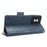 For vivo Y02 4G Protector Case PU Leather Imprinted Triangle Pattern Stand Phone Cover Wallet - Blue - 3