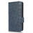 For vivo Y02 4G Protector Case PU Leather Imprinted Triangle Pattern Stand Phone Cover Wallet - Blue - 7
