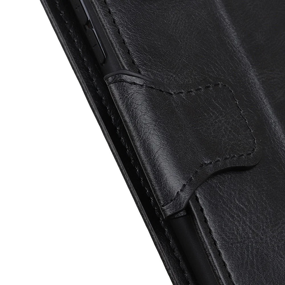 For OnePlus Nord CE 3 Lite 5G / Nord N30 5G PU Leather Phone Case Stand Crazy Horse Texture Wallet Phone Cover - Black - 5