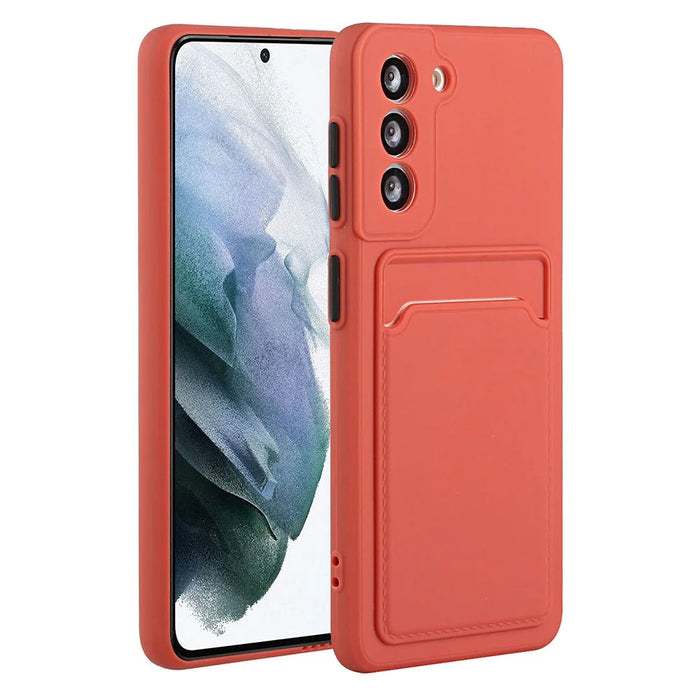 For Samsung Galaxy S23+ Mobile Phone Case Soft TPU Drop-proof Cover with Card Slot - Rose - 1