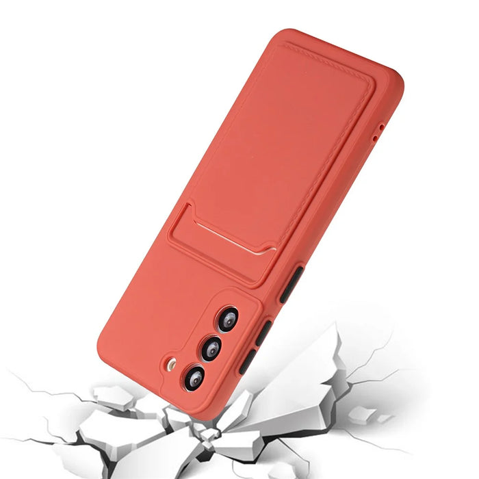 For Samsung Galaxy S23+ Mobile Phone Case Soft TPU Drop-proof Cover with Card Slot - Rose - 2