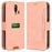 For Blackview BV7200 4G Multiple Card Slots Phone Leather Cover Stand Wallet Protective Phone Case - Pink - 1