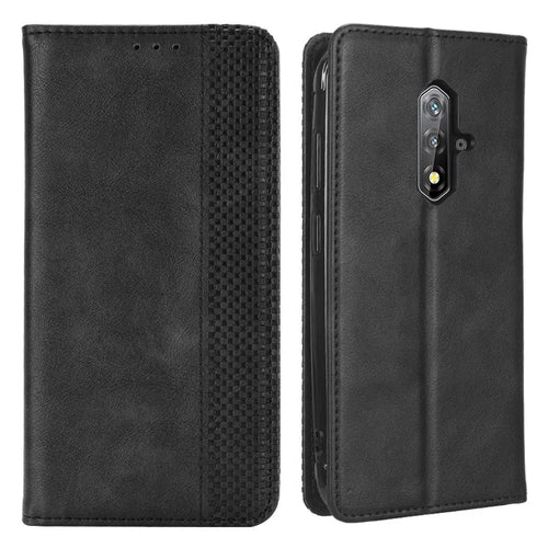 For Blackview BV5200 4G PU Leather Stand Mobile Phone Case Retro Texture Phone Case Wallet Phone Cover - Black - 1