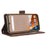 For Blackview BV5200 4G Leather Phone Cover Stand Wallet Protective Phone Case with Multiple Card Slots - Brown - 3
