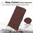 For Blackview BV5200 4G Leather Phone Cover Stand Wallet Protective Phone Case with Multiple Card Slots - Brown - 4