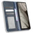 For Google Pixel 7a Supporting Stand Wallet Retro Texture Phone Case Drop-proof PU Leather Cellphone Cover - Blue - 2