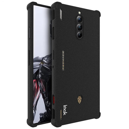 IMAK For ZTE nubia Red Magic 8 Pro 5G / nubia Red Magic 8 Pro+ 5G Mobile Phone Shell Four Corners Airbag Drop-proof TPU Matte Case - Black - 1