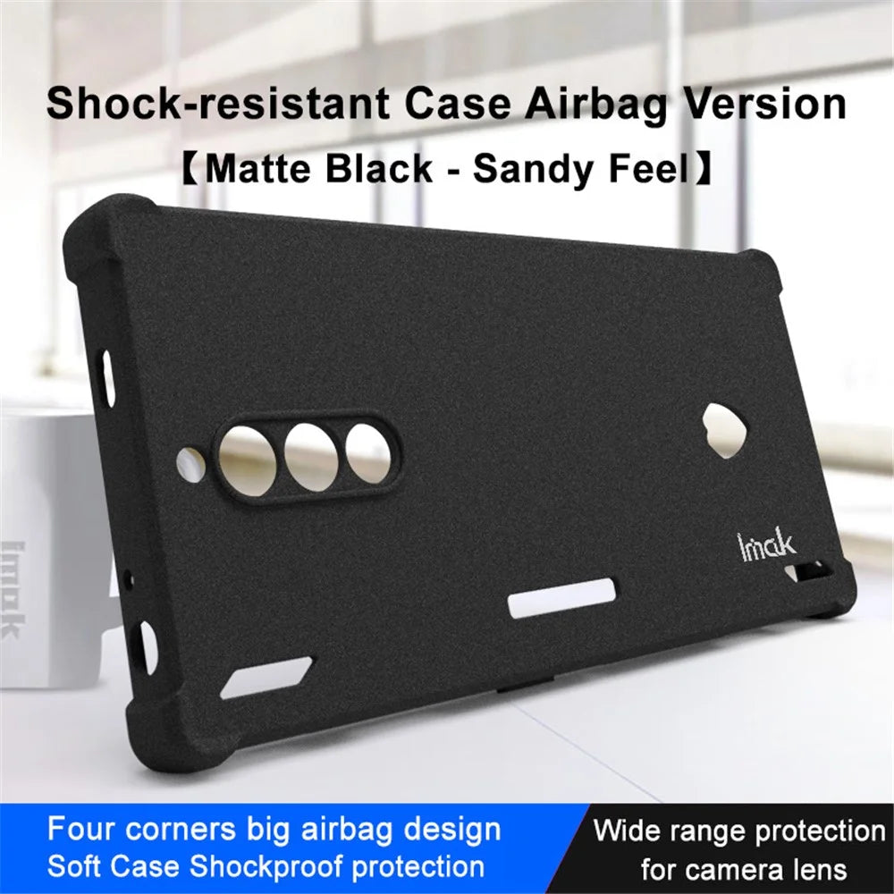 IMAK For ZTE nubia Red Magic 8 Pro 5G / nubia Red Magic 8 Pro+ 5G Mobile Phone Shell Four Corners Airbag Drop-proof TPU Matte Case - Black - 2