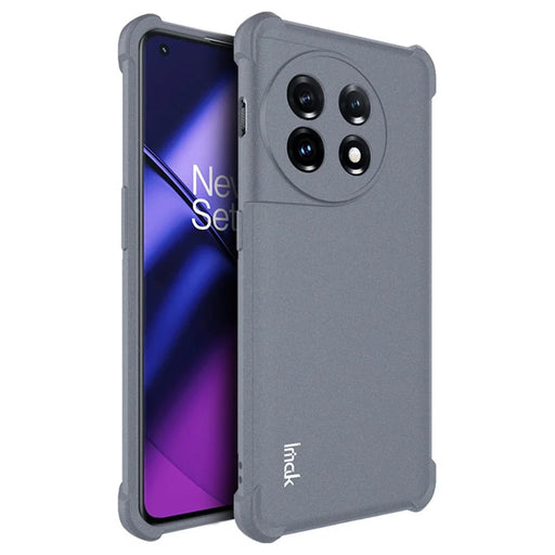 IMAK For OnePlus 11 5G Matte Soft TPU Phone Back Cover Four Corners Airbag Drop-proof Smartphone Case - Grey - 1
