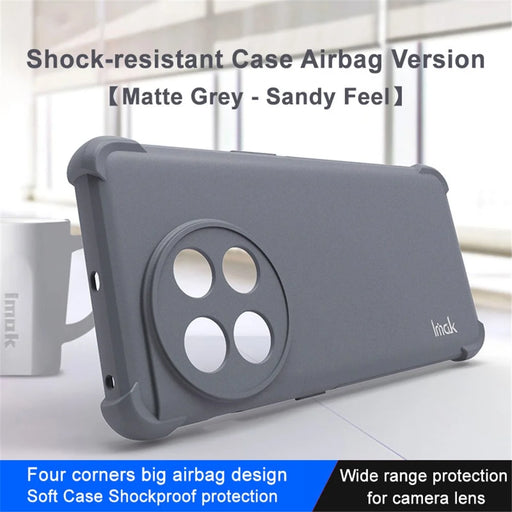 IMAK For OnePlus 11 5G Matte Soft TPU Phone Back Cover Four Corners Airbag Drop-proof Smartphone Case - Grey - 2
