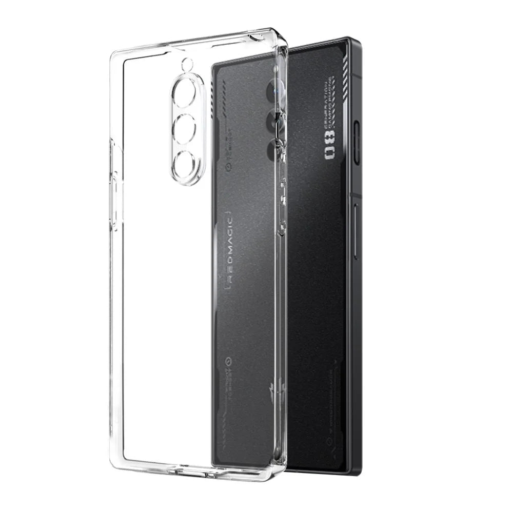 NORTHJO For ZTE nubia Red Magic 8 Pro 5G / 8 Pro+ 5G TPU Phone Case Cover + Tempered Glass Screen Protector - Transparent - 3